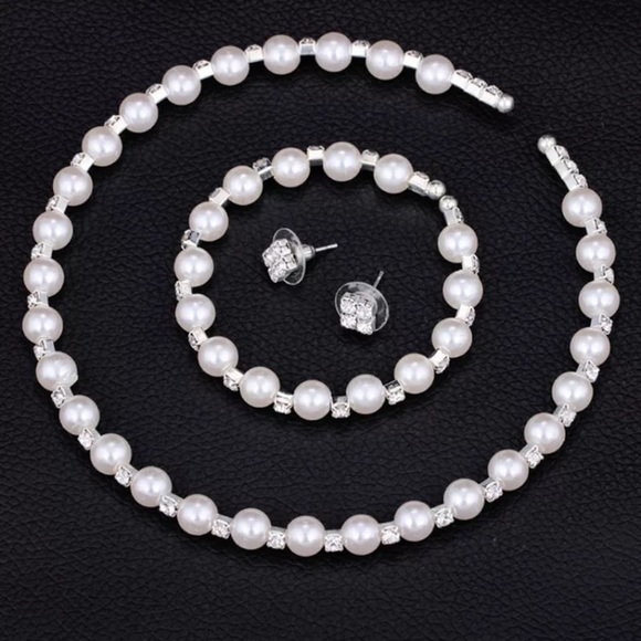🌟 Crystal Pearl Wedding Party Set - Picture 2 of 5